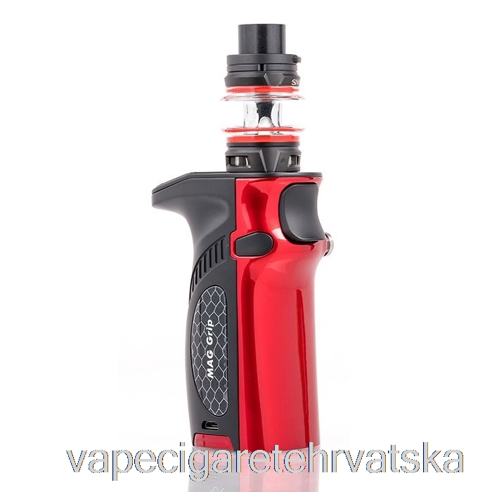 Vape Cigarete Smok Mag Grip 100w & Tfv8 Baby V2 Starter Kit Crno/crveno
